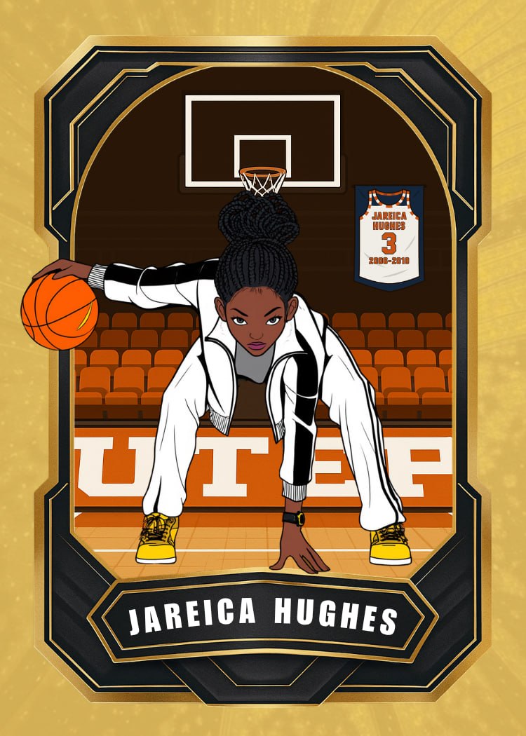 Jareica Hughes — UTEP basketball custom card